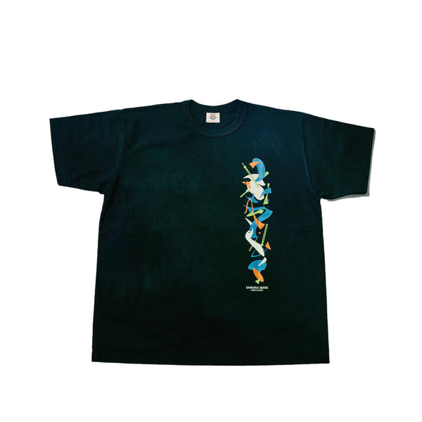 Samurai Jeans SJST26-103 Heavyweight Logo Print Tee - Okayama Denim