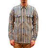 Samurai Jeans SDN23-01 Heavyweight "Drunk Stripe" Flannel Shirt (Yellow)