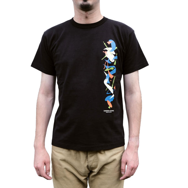 Samurai Jeans SJST26-103 Heavyweight Logo Print Tee - Okayama Denim