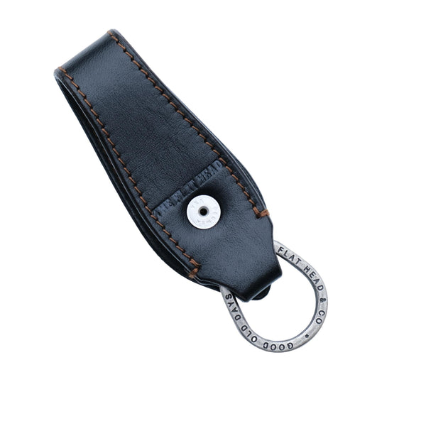 The Flat Head Leather Keyholder - Okayama Denim