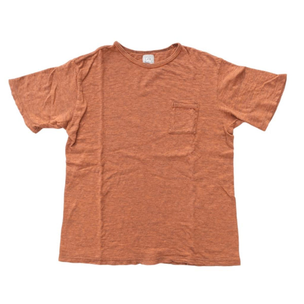 Loop & Weft Super Slub Pocket Tee (Orange) - Okayama Denim