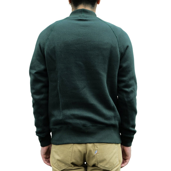 Loop & Weft Super Fluffy Knit Mock Neck Sweatshirt (Green