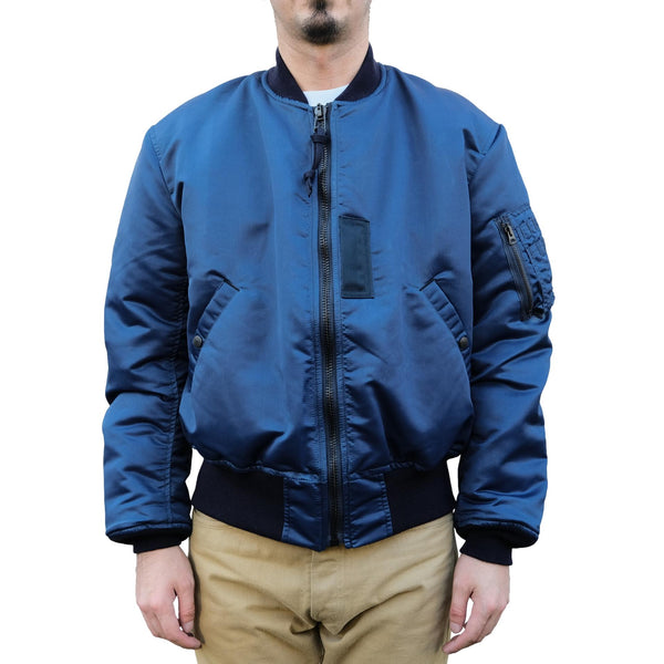 Studio D'Artisan Indigo MA-1 Flight Jacket - Okayama Denim