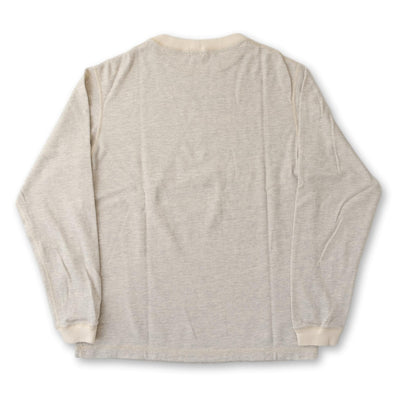 Loop & Weft Double Face Vintage Pinstripe Rib Knit L/S Tee (Gray)