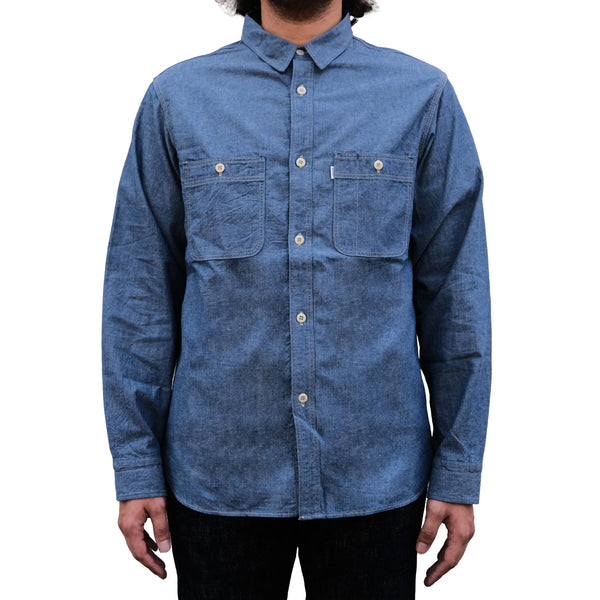Omoto Denim 5oz. Selvedge Chambray Work Shirt - Okayama Denim
