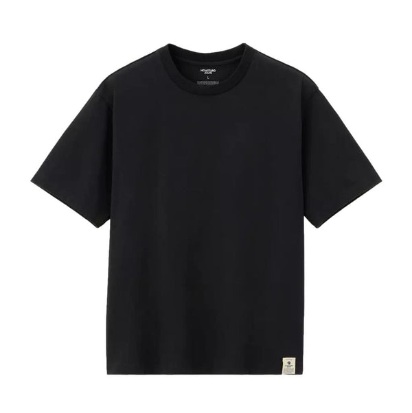 Momotaro Suvin Gold S/S Tee (Black) - Okayama Denim