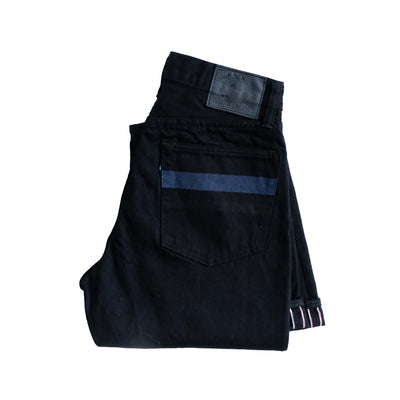 Momotaro Indigo x Black Selvedge Jeans (Classic Straight)