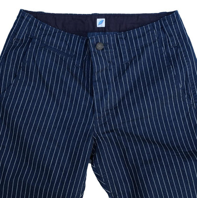 Pure Blue Japan Indigo Pinstripe Pants - Okayama Denim Pants - Selvedge