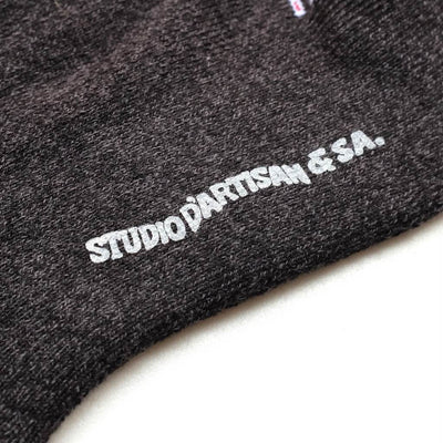 Studio D'Artisan Heather Long Socks (Charcoal Gray) - Okayama Denim Accessories - Selvedge