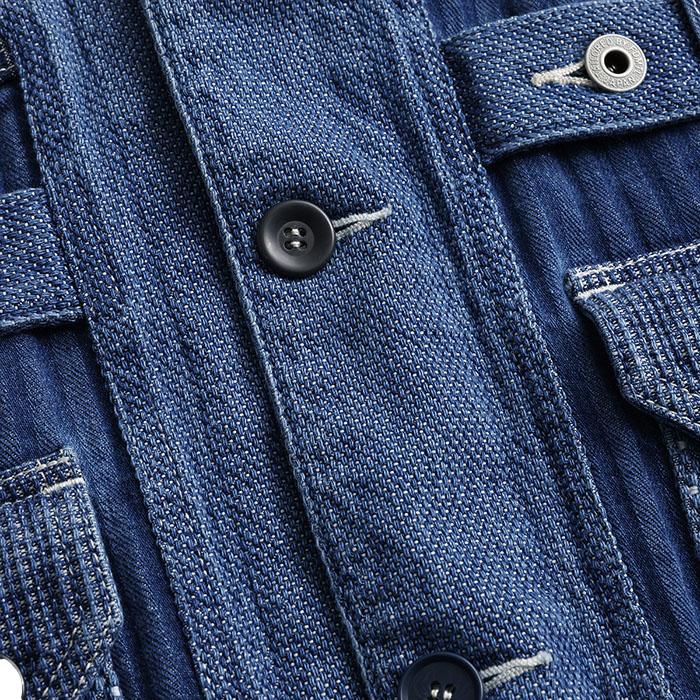 FDMTL Distressed Indigo Patchwork Coverall