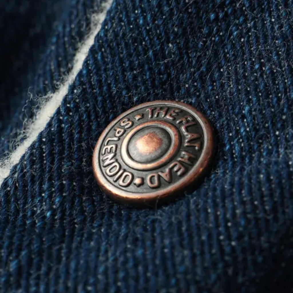 The Flat Head 12.5oz. Boa-lined Denim Jacket