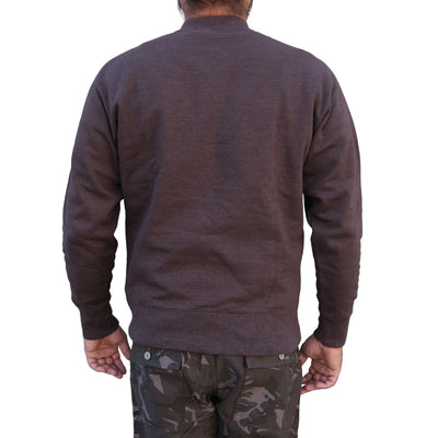 Soundman "Arthur" US Army Henley Knit Sweatshirt (Brown)
