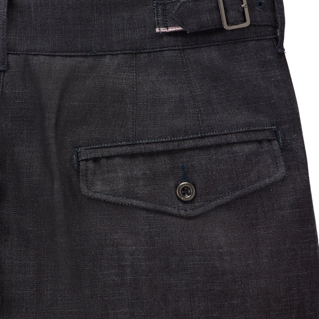 Momotaro Pleated 8oz. Selvedge Denim Shorts - Okayama Denim