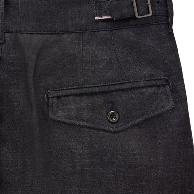 Momotaro Pleated 8oz. Selvedge Denim Shorts - Okayama Denim