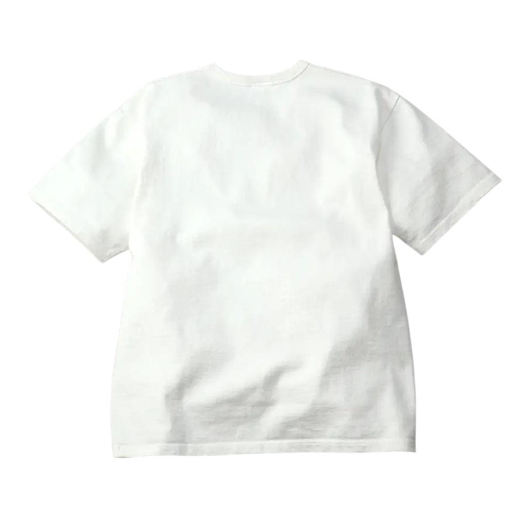 The Flat Head Heavyweight 20oz. Loopwheel Tee (White) - Okayama Denim
