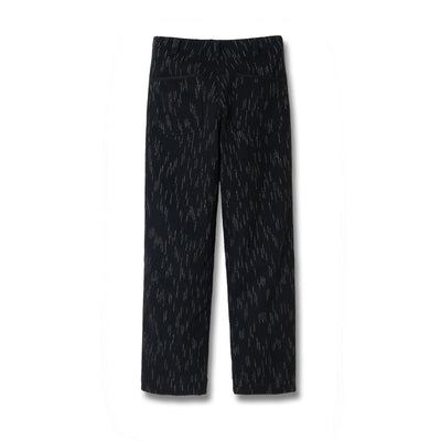 Studio D'Artisan Black Kasuri Dyed Beach Cloth Pants (Wide Straight)