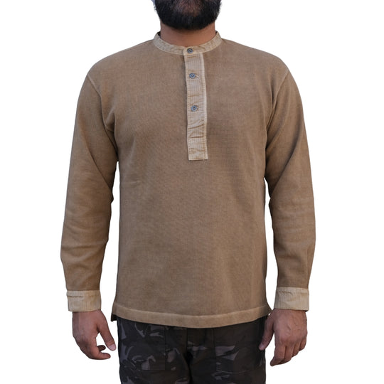 Soundman "Skane" Swedish Army L/S Henley (Beige)