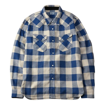 The Flat Head Selvedge Block Check Flannel Western