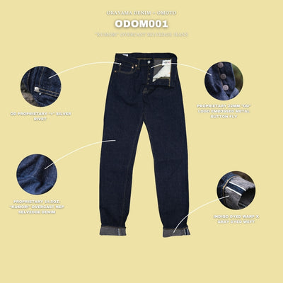 OD+OM 14.5oz. "Kumori" Overcast Nep Selvedge Jeans (Slim Straight)
