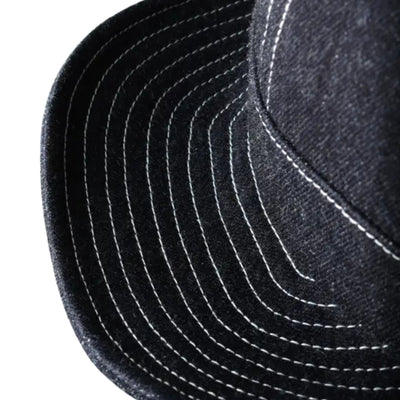 The Flat Head Selvedge Denim Railroad Cap