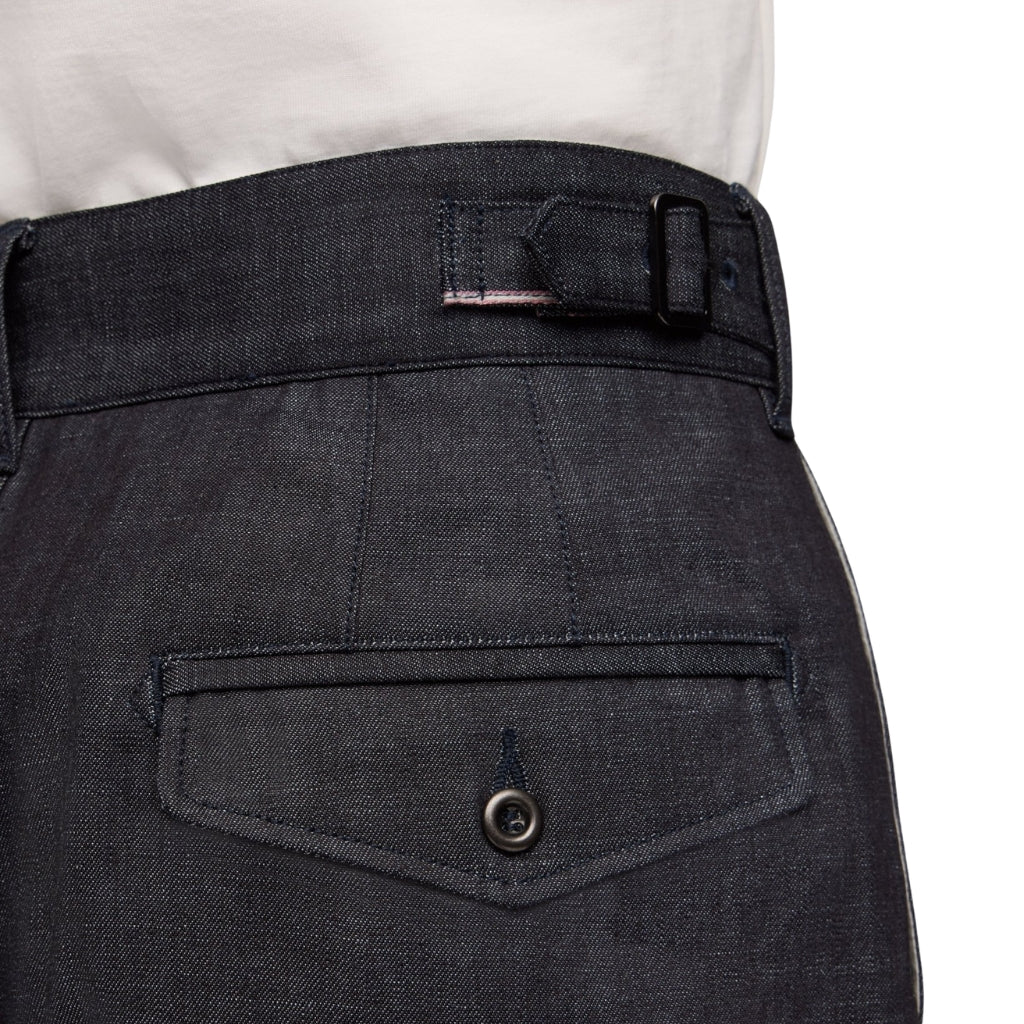 Momotaro Pleated 8oz. Selvedge Denim Shorts - Okayama Denim