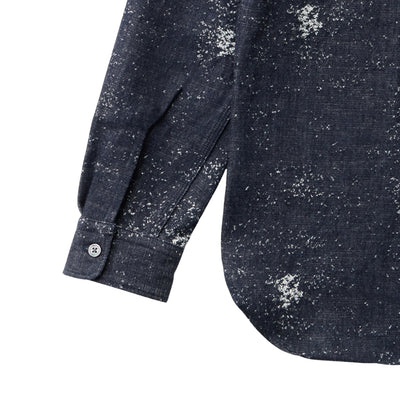 Momotaro Indigo "Ocean Spray" Jacquard Shirt - Okayama Denim