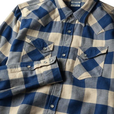 The Flat Head Selvedge Block Check Flannel Western