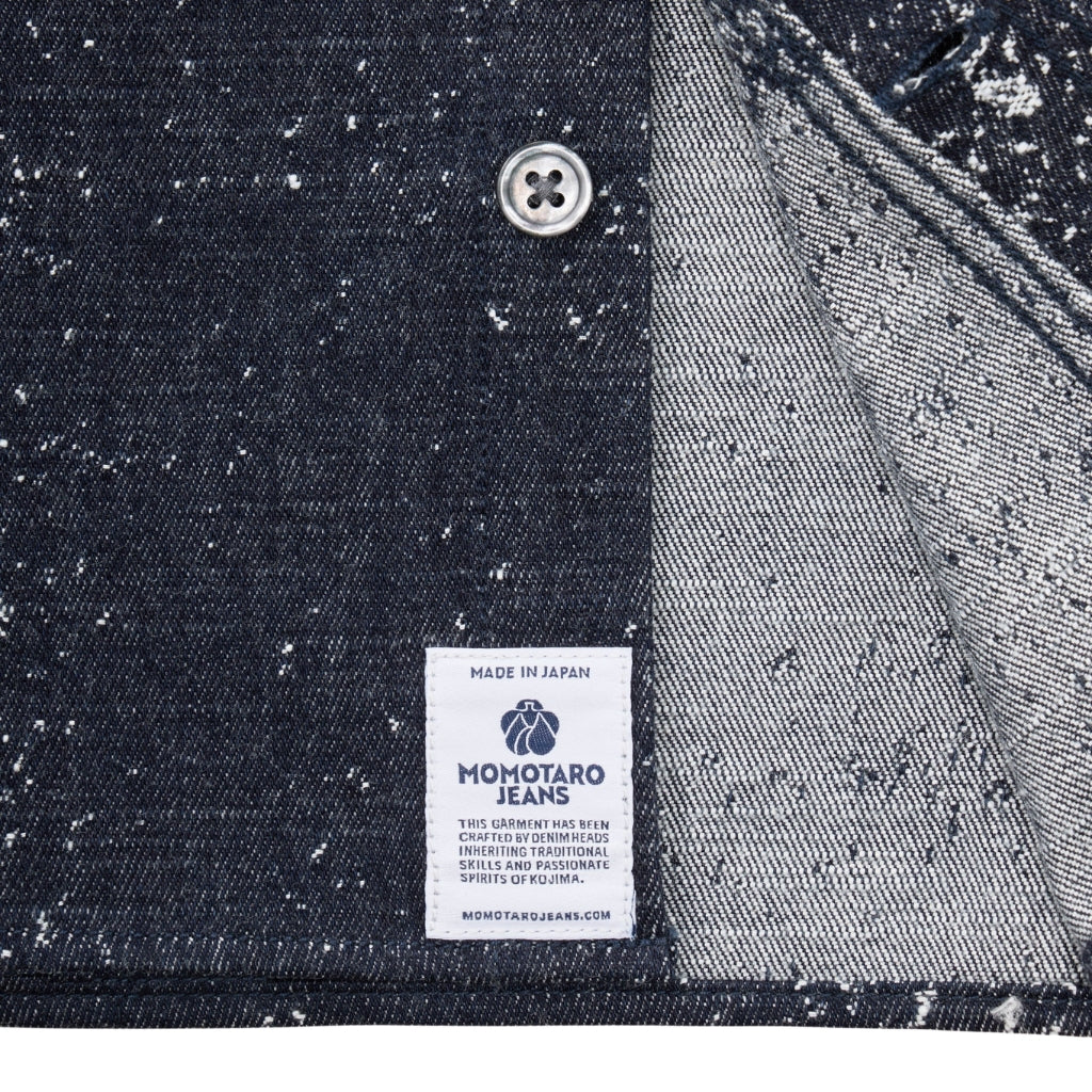 Momotaro Indigo "Ocean Spray" Jacquard Shirt - Okayama Denim