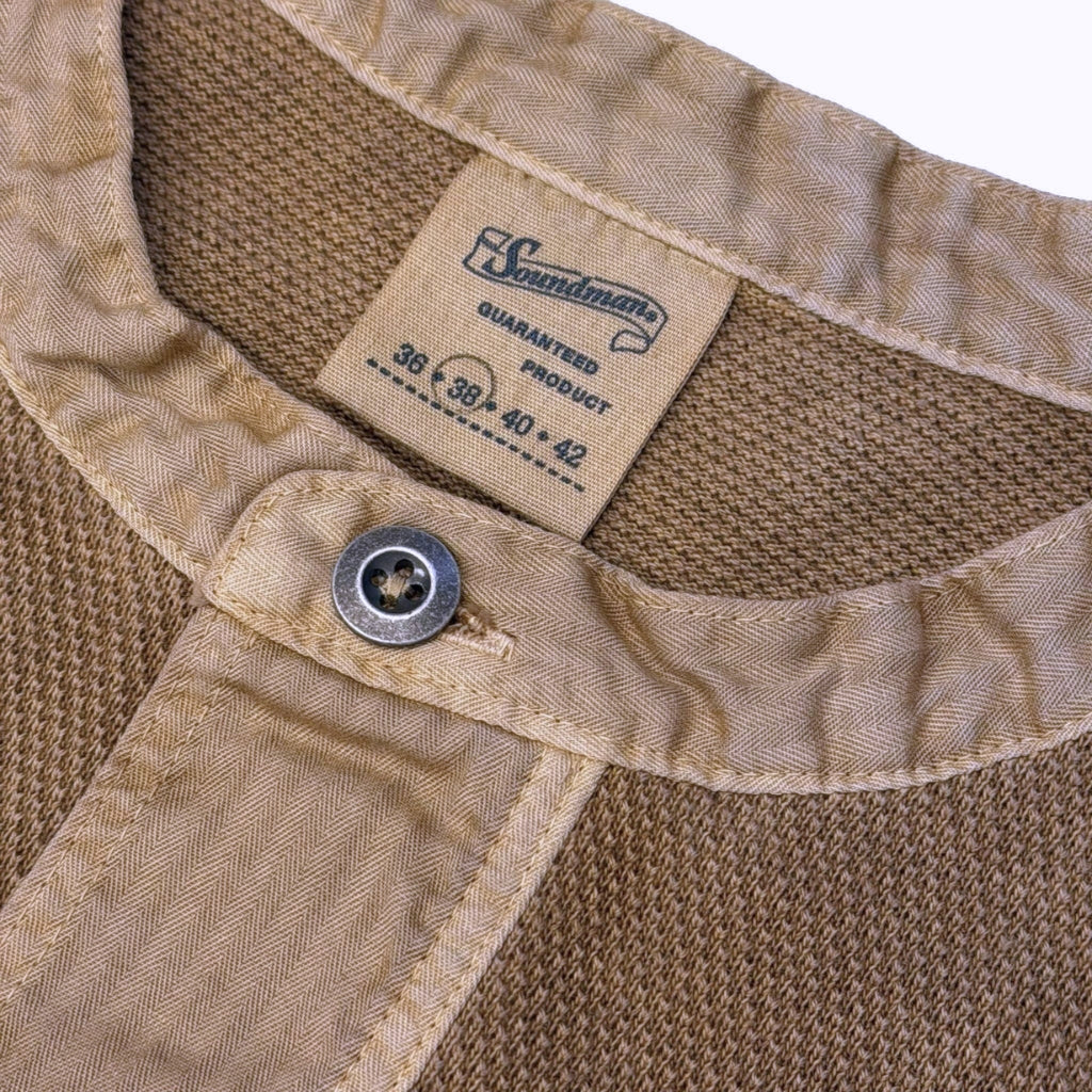 Soundman "Skane" Swedish Army L/S Henley (Beige)
