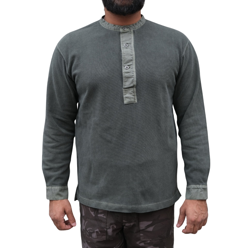 Soundman "Skane" Swedish Army L/S Henley (Green)