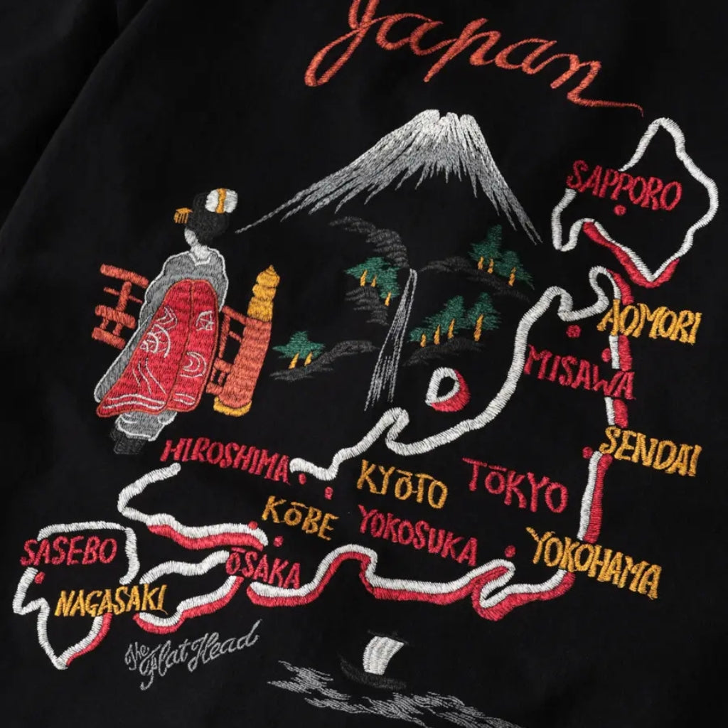 The Flat Head "Japan" Souvenir Jacket Print Tee - Okayama Denim