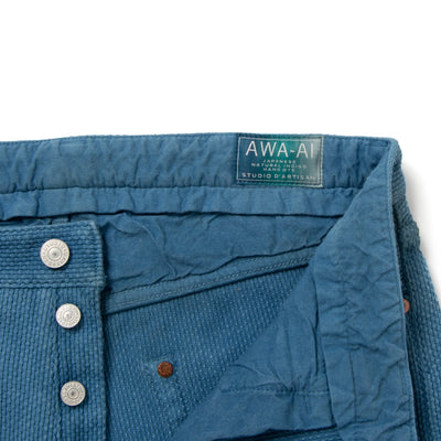 Studio D'Artisan "Awa-Ai" Natural Indigo Sashiko Pants (Regular Tapered)