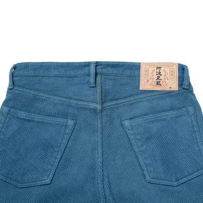 Studio D'Artisan "Awa-Ai" Natural Indigo Sashiko Pants (Regular Tapered)