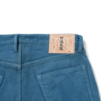 Studio D'Artisan "Awa-Ai" Natural Indigo Sashiko Pants (Regular Tapered)