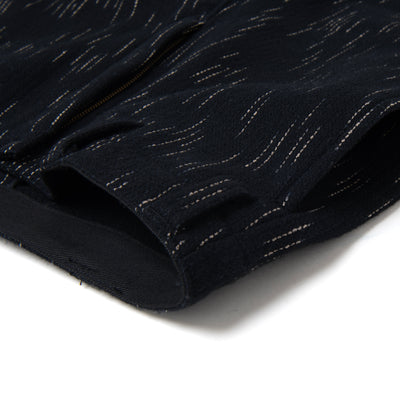 Studio D'Artisan Black Kasuri Dyed Beach Cloth Pants (Wide Straight)