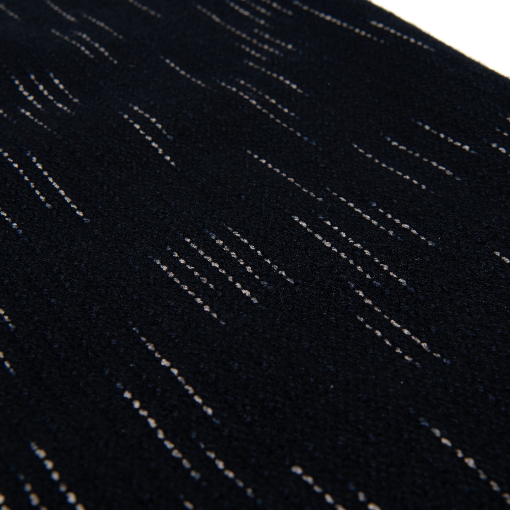 Studio D'Artisan Black Kasuri Dyed Beach Cloth Pants (Wide Straight)