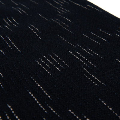 Studio D'Artisan Black Kasuri Dyed Beach Cloth Pants (Wide Straight)