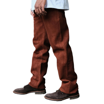 Studio D'Artisan "Amami Dorozome" Sashiko Pants (Brown)