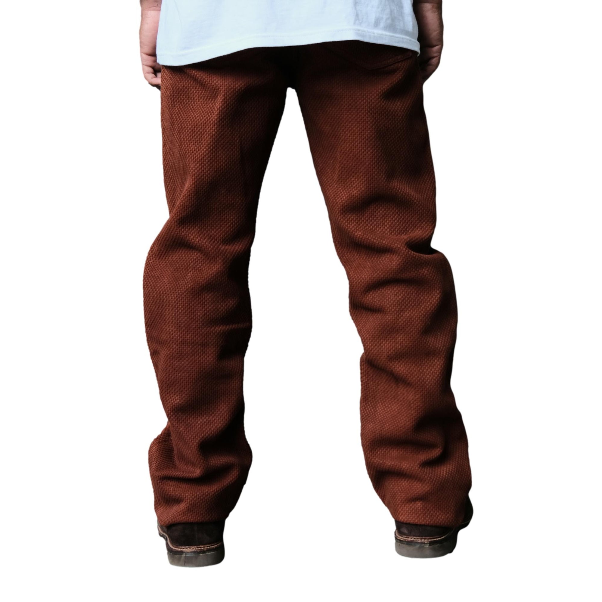 Studio D'Artisan "Amami Dorozome" Sashiko Pants (Brown)