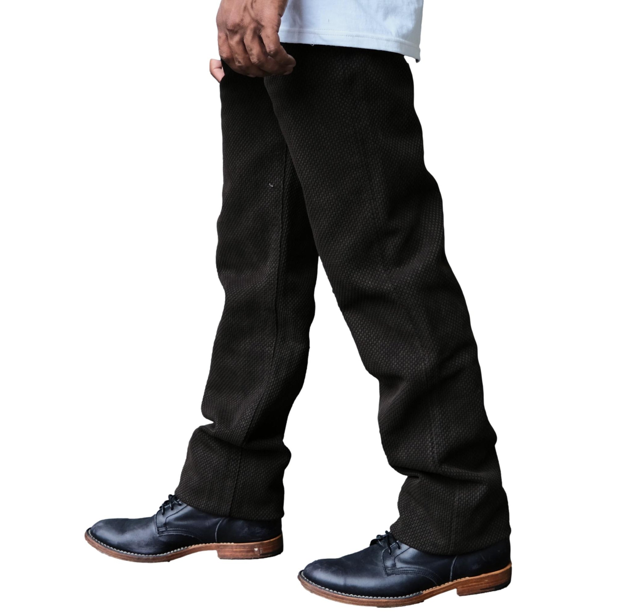 Studio D'Artisan "Amami Dorozome" Sashiko Pants (Dark Brown)