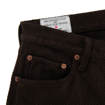 [Pre-Order] Studio D'Artisan "Amami Dorozome" Sashiko Pants (Dark Brown)