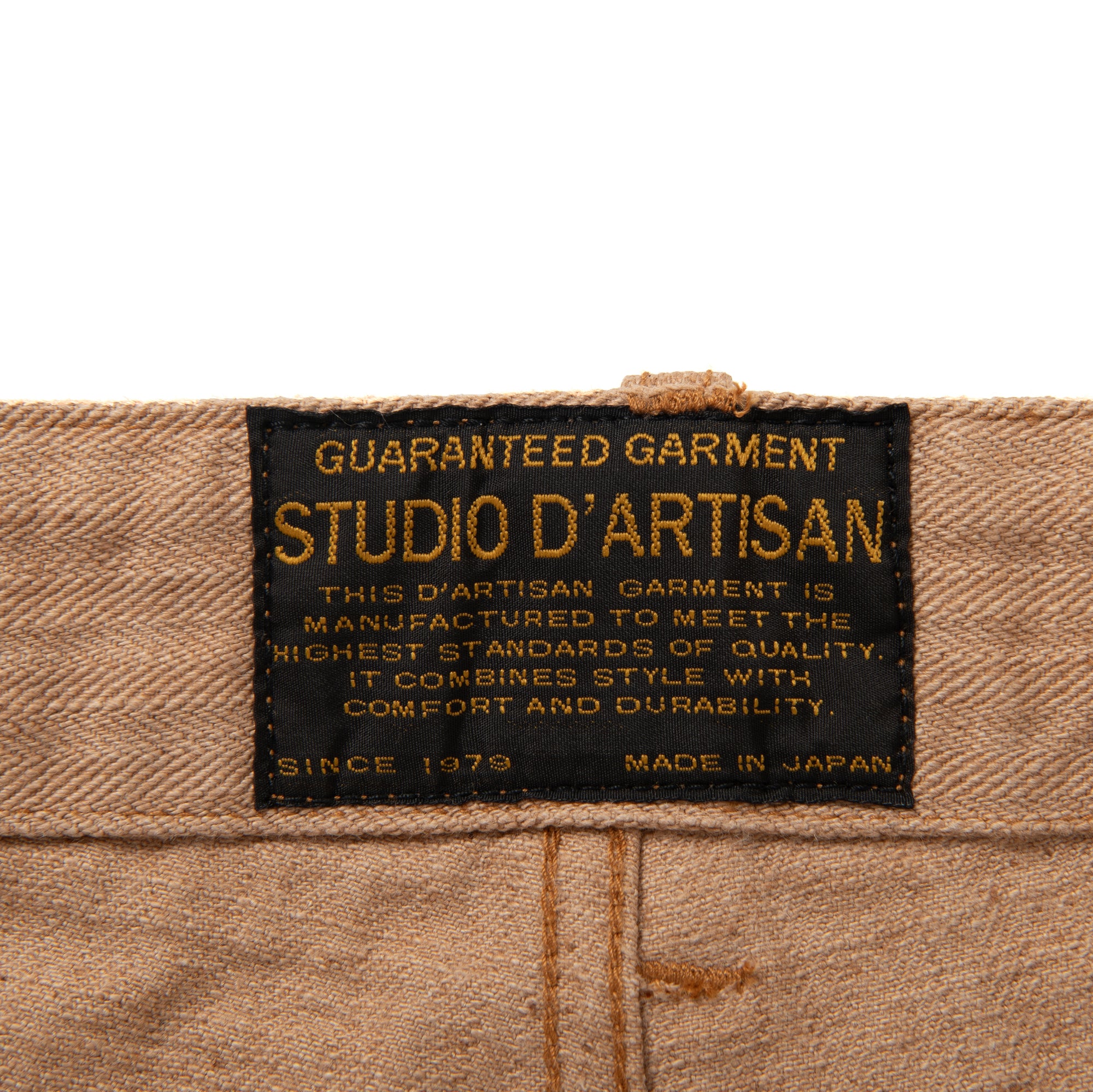 Studio D'Artisan "Fox Cotton" Herringbone Baker Pants - Okayama Denim