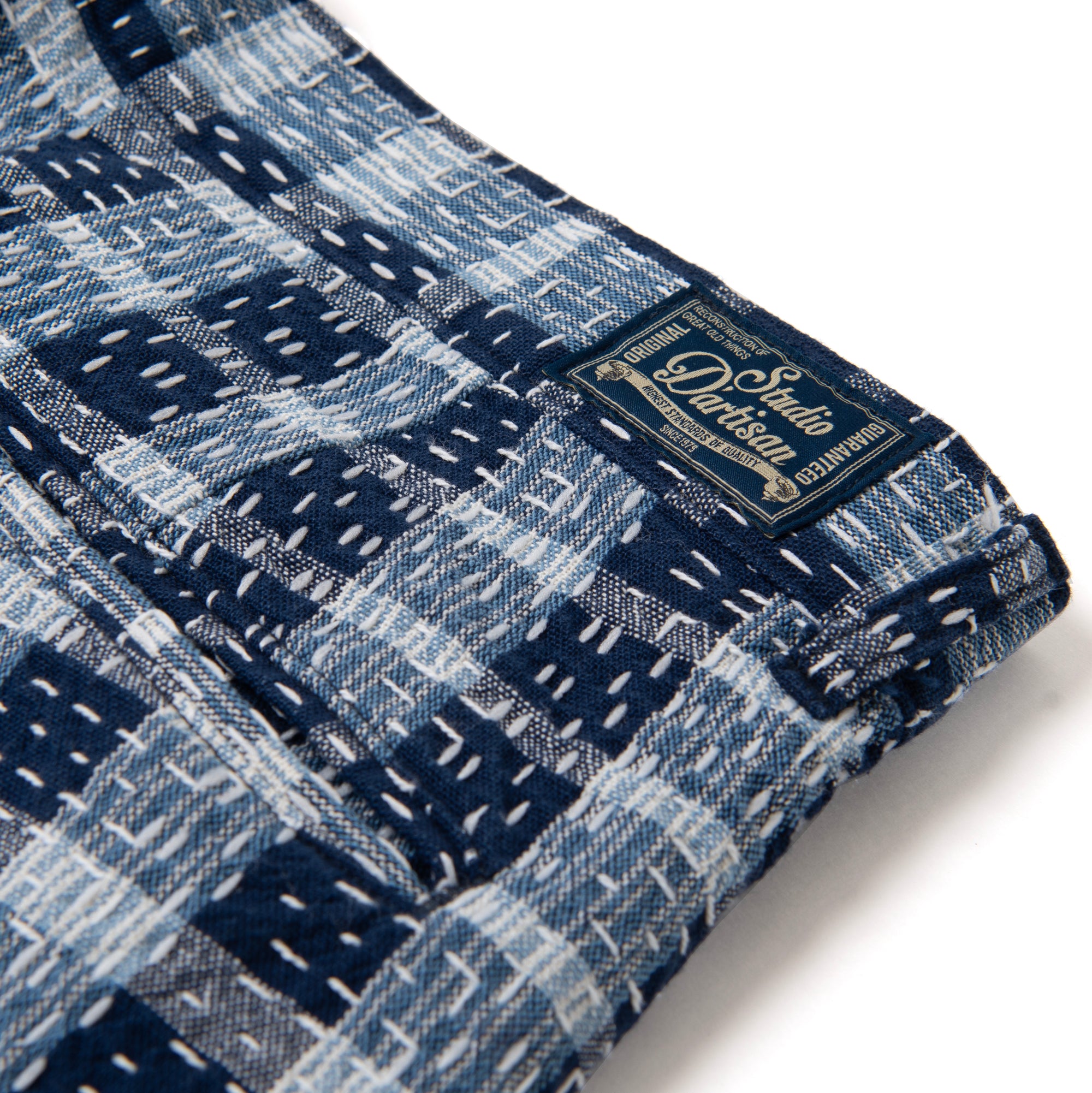 Studio D'Artisan "Indigo Noragi Sashiko" Shorts