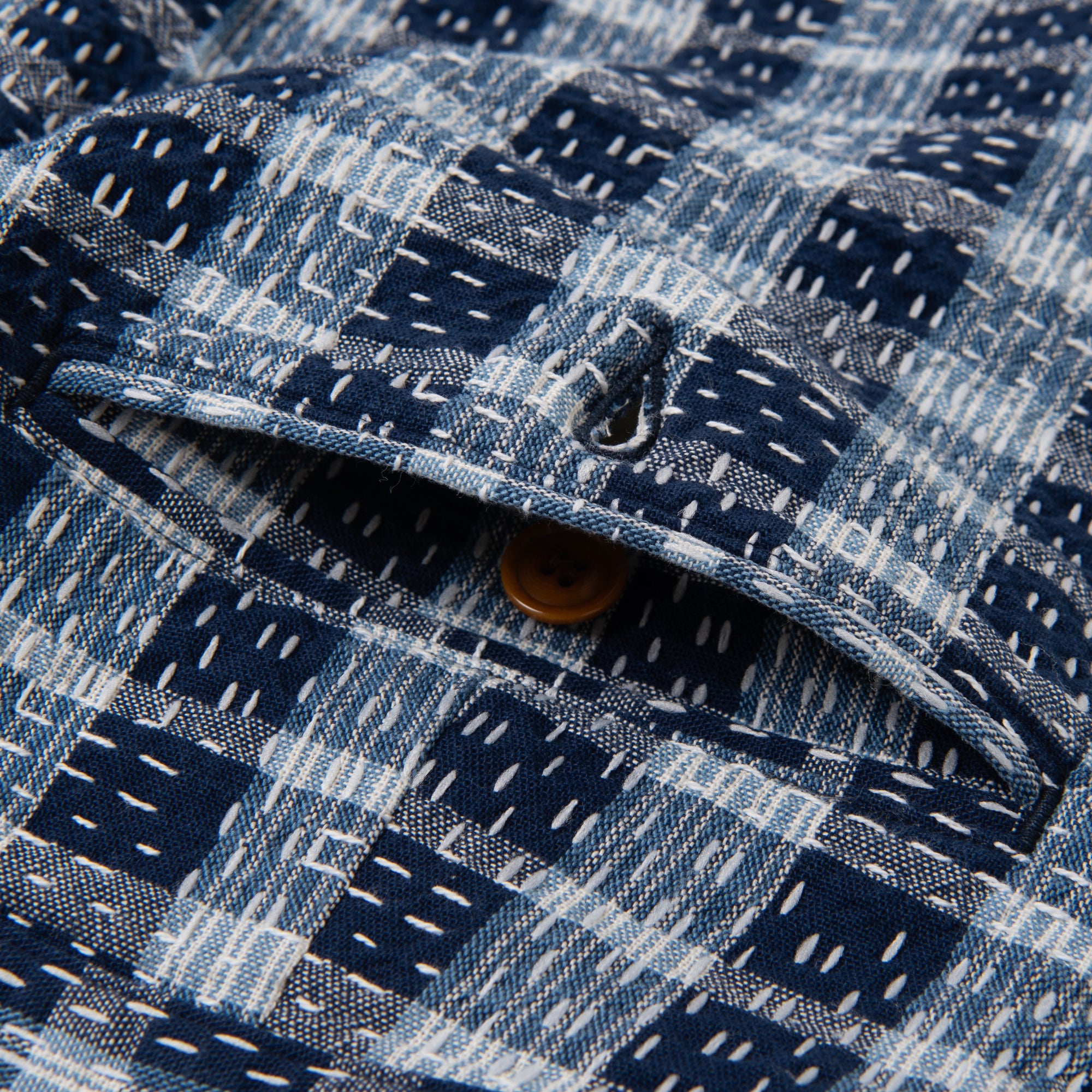 Studio D'Artisan "Indigo Noragi Sashiko" Shorts