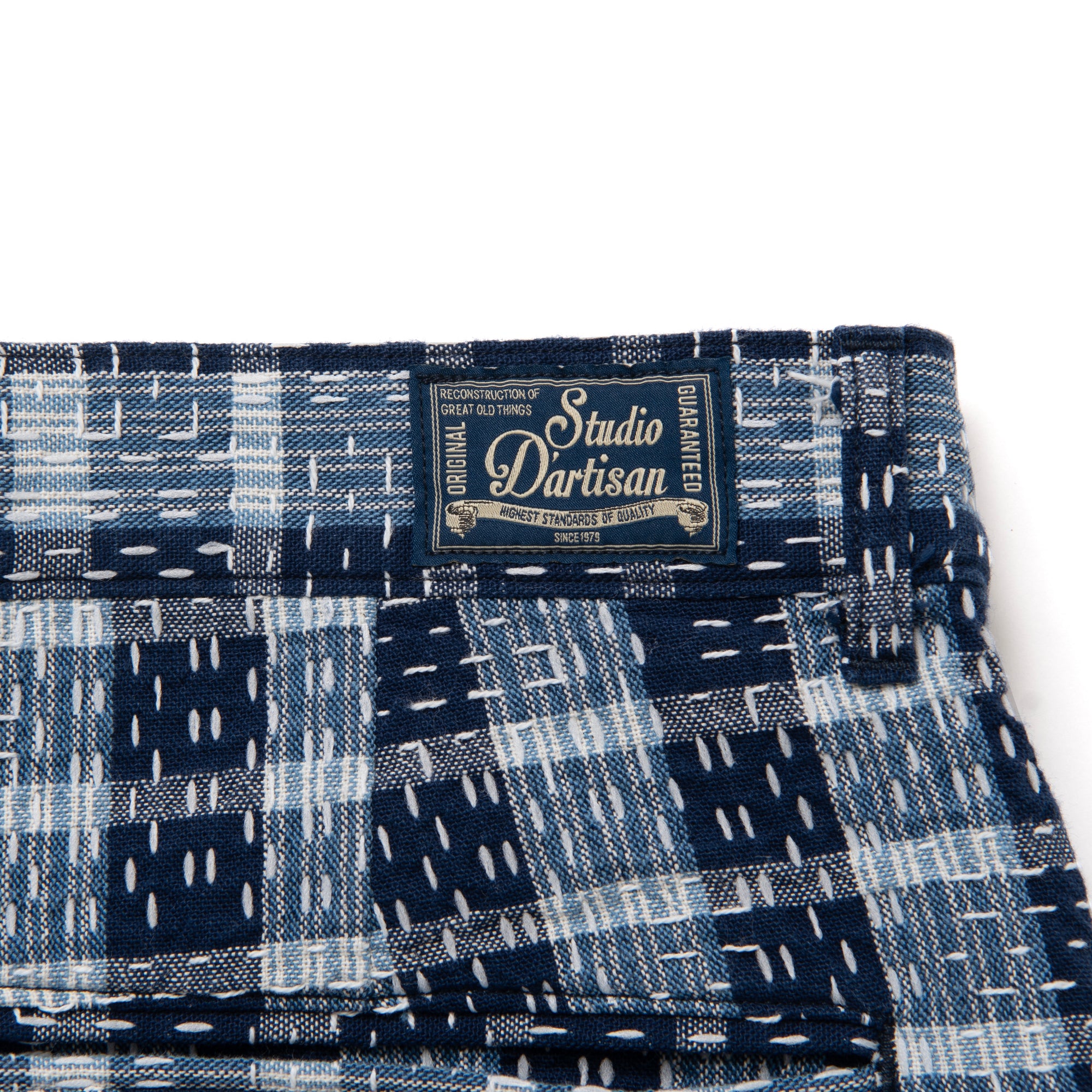 Studio D'Artisan "Indigo Noragi Sashiko" Shorts