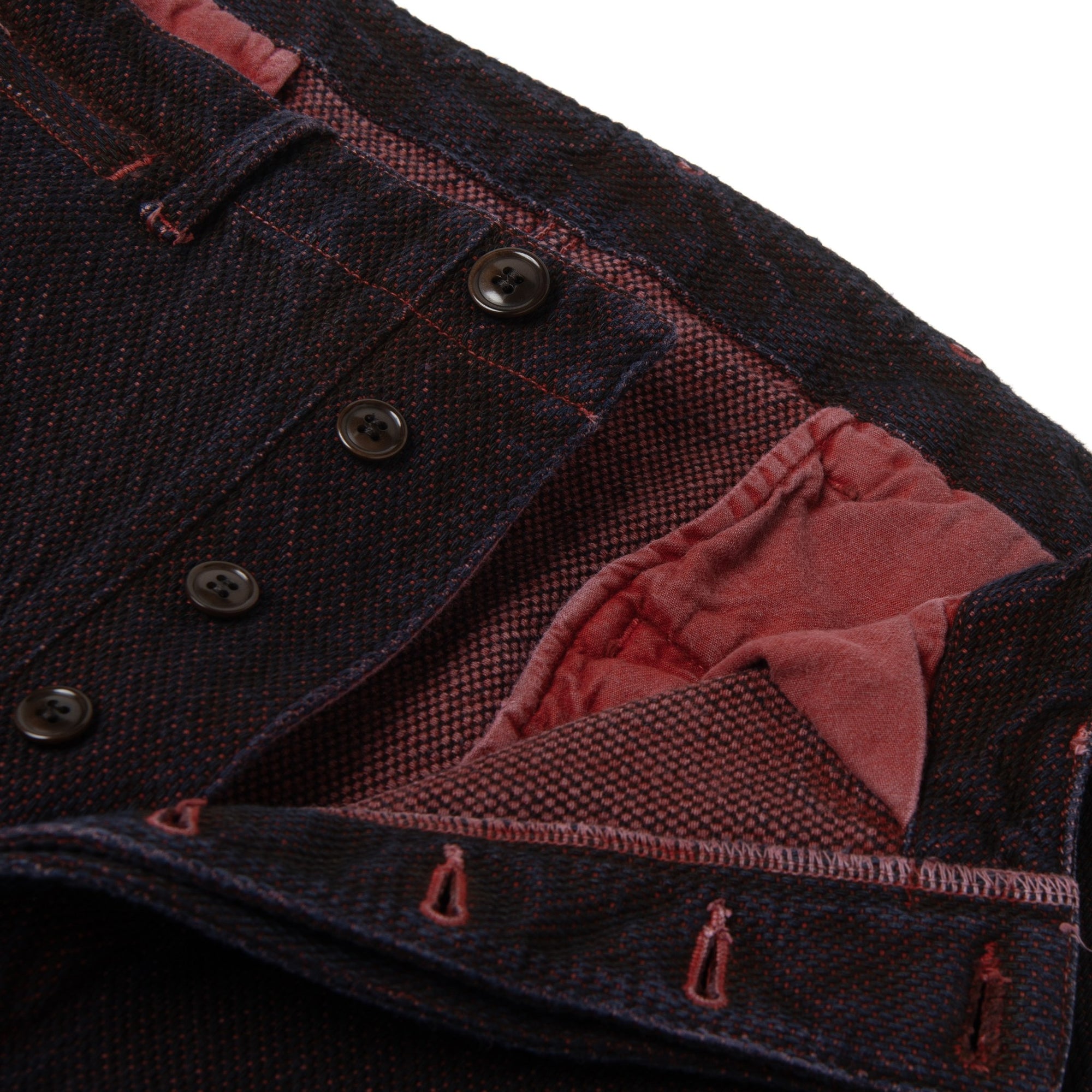 [Pre-Order] Studio D'Artisan "Bengara" Sashiko Pants (Regular Straight)