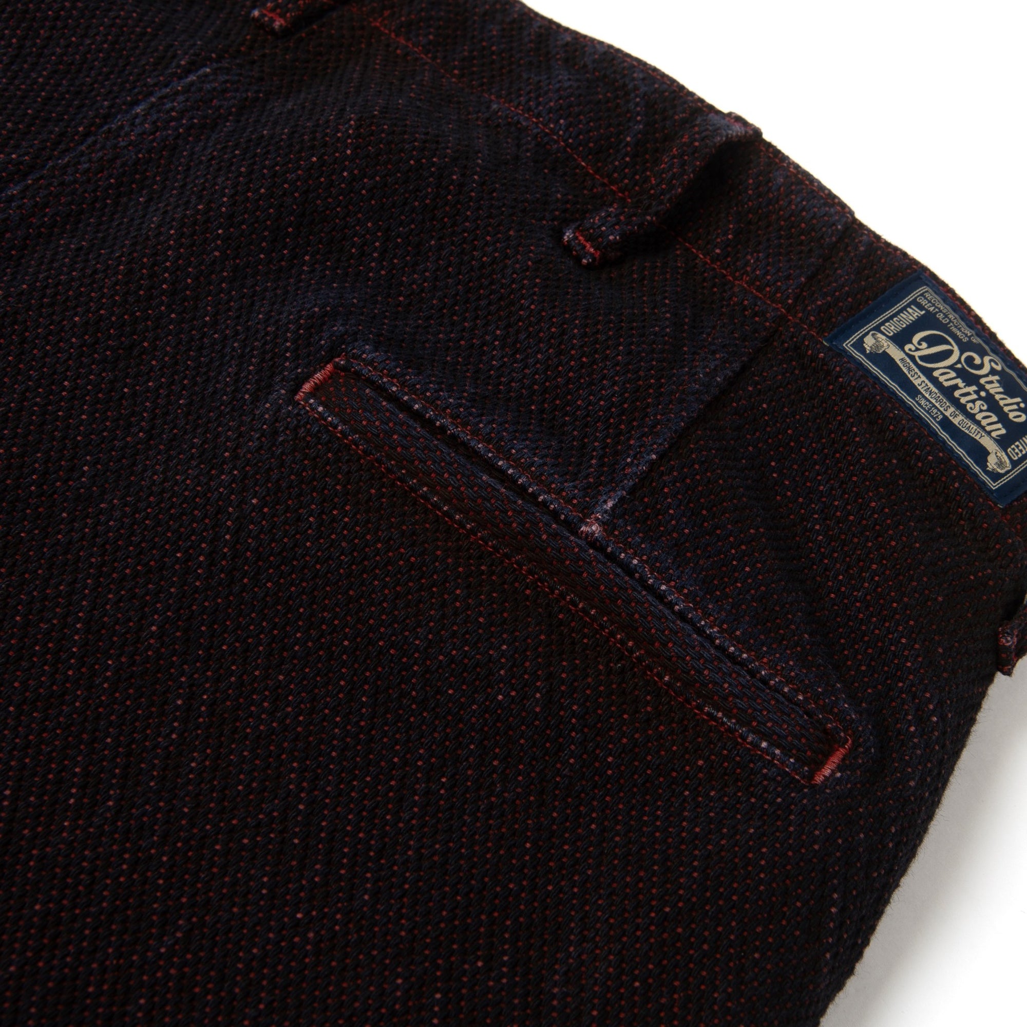 [Pre-Order] Studio D'Artisan "Bengara" Sashiko Pants (Regular Straight)