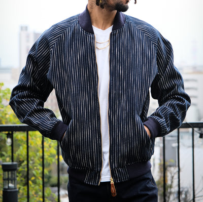 OD+SDA "Ame” Sashiko Selvedge Bomber Jacket
