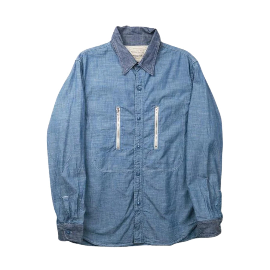 Fullcount x Fumito Ganryu USN Selvedge Chambray Shirt - Okayama Denim