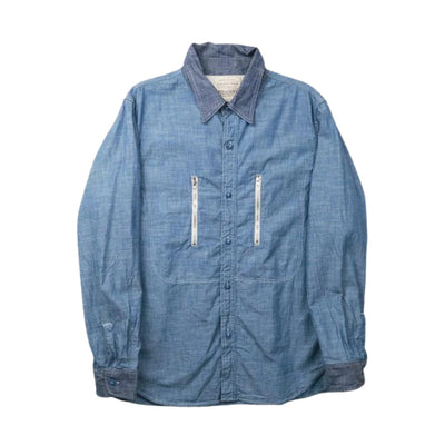 Fullcount x Fumito Ganryu USN Selvedge Chambray Shirt - Okayama Denim